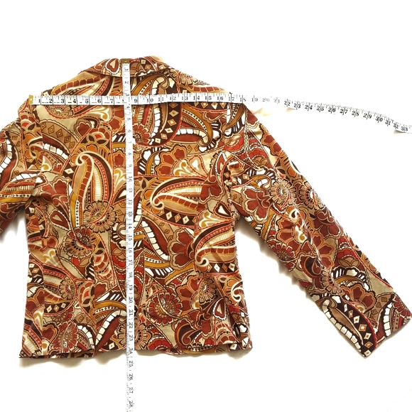 Vintage Inspired Print Corduroy Blazer - Picture 6 of 8